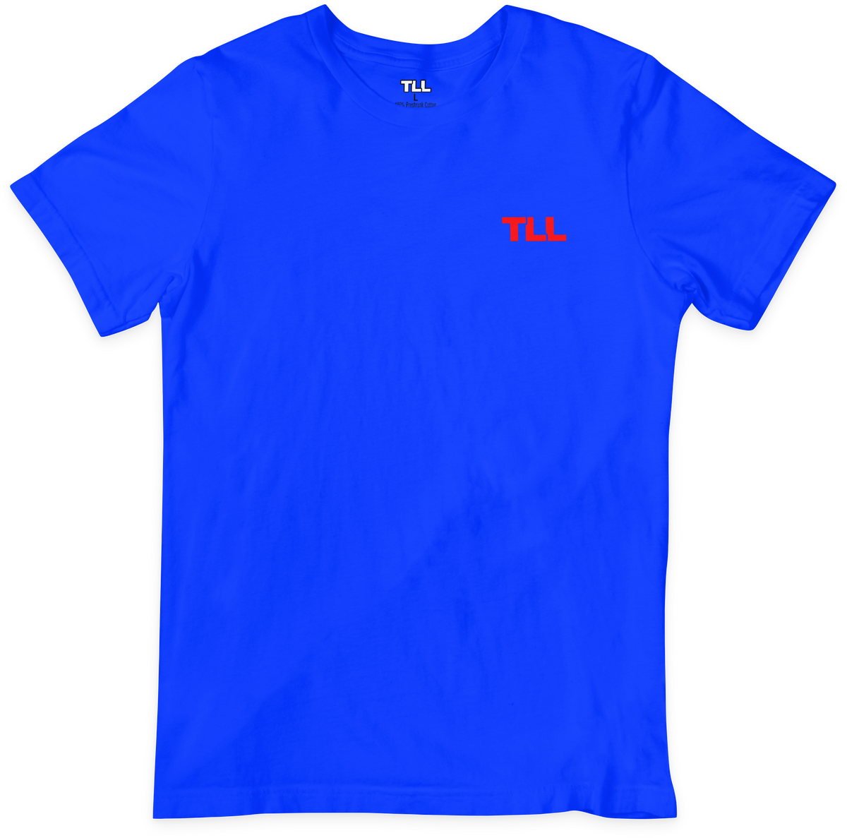 TLLblueshirtredlogoessentialsm