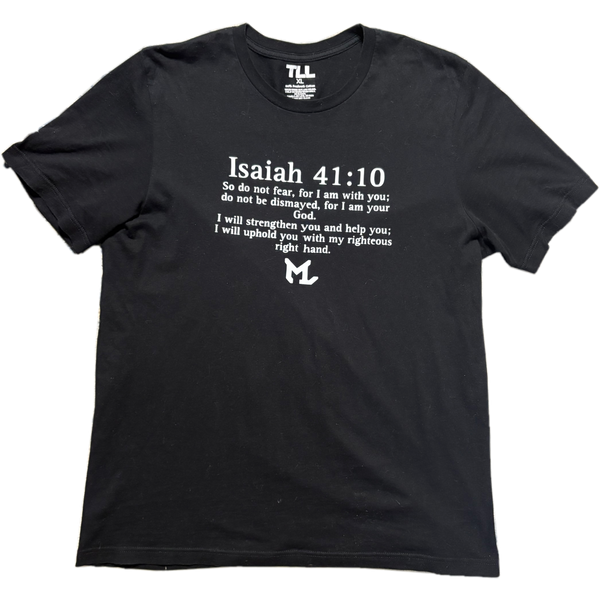 Matthew Lord Isaiah 41:10 T-Shirt - Black/White